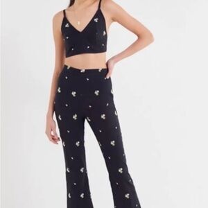 Urban Outfitters Black Floral Set